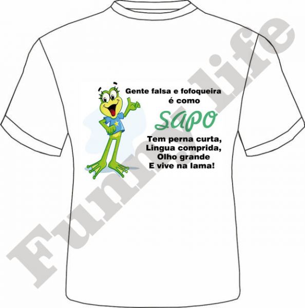 Camiseta Sapo tamanho P,M,G e GG