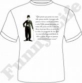 Camiseta Charlin Chaplin tamanho P,M,G e GG